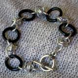 Onyx Rings and Chainmaille Bracelet