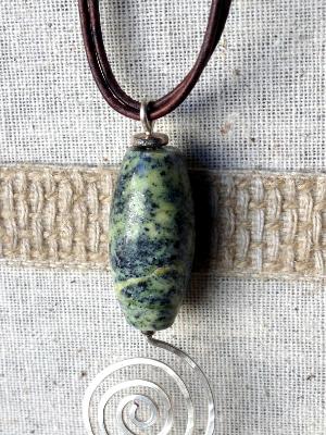 Yellow Turquoise Spiral Pendant Yellow Turquoise Spiral Pendant